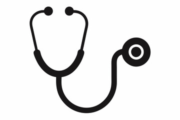 Doctor stethoscope medical device flat icon vector