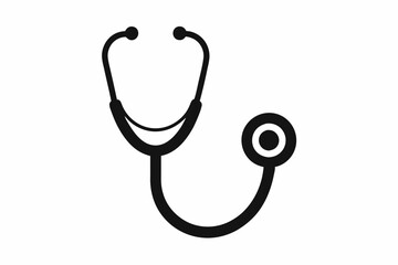 Doctor stethoscope medical device flat icon vector