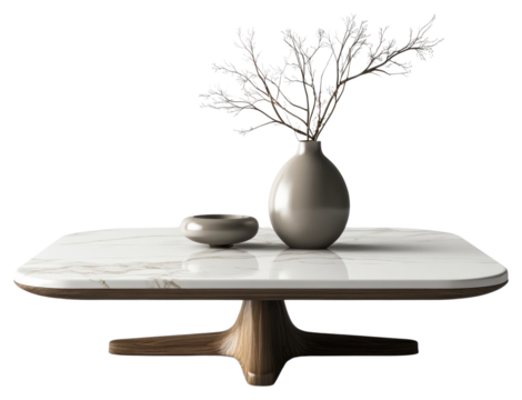 PNG Modern luxury coffee table furniture contemporary centerpiece. - Powered by Adobe