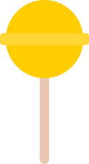 Lollipop icon. Yellow lollipop icon.