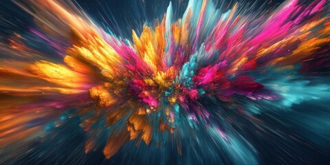 Obraz premium Explode effect captured with vibrant, energetic lines, explode effect, dynamic visual explosion