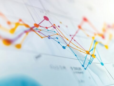 Emerge trends illustrated with a dynamic line graph, emerge trends, market analysis visual
