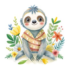 Obraz premium Cute Sloth Illustration
