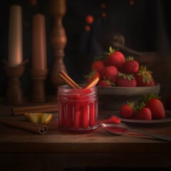 Warm Rhubarb and Strawberry Compote with Cinnamon &ndash; A Cozy Dessert Delight