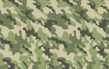 Fototapeta premium camouflage green vector pattern, seamless stylish background, light design