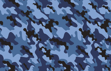 
texture camouflage blue vector background, urban design for textiles