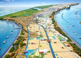 Panoramic View Of A Florida Road Map Spread Out On A Table, Showing Major Highways And Cities.