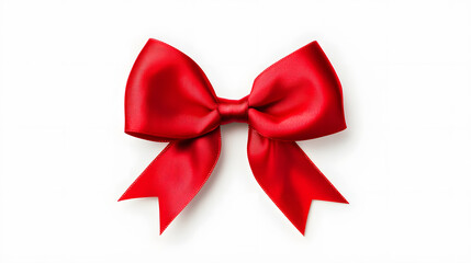 Fototapeta premium Decorative Red bow isolated on white background 