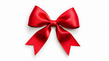 Fototapeta premium Decorative Red bow isolated on white background 
