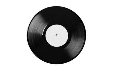 Vector vinyl record on transparent background, png	