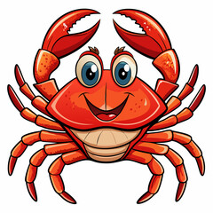Fototapeta premium vector illustration of red crab