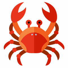 vector illustration of red crab