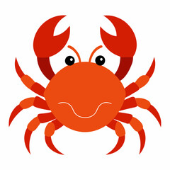 vector illustration of red crab