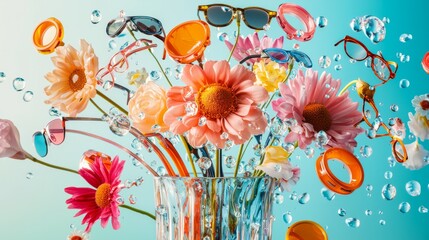 Stunning bouquet made entirely of eyeglasses.