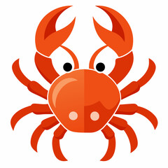 vector illustration of red crab