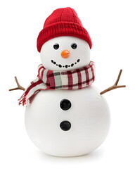 Cute Snowman isolated on white background	