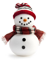 Cute Snowman isolated on white background	