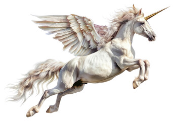 PNG Jumping pegasus illustrated drawing animal.