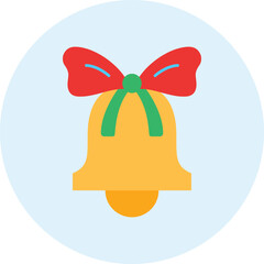 Joyful Bell Icon Illustration Representing Christmas Spirit, Festive Cheer, and Holiday Celebrations