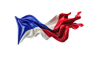 The Russian flag on transparent background, png	