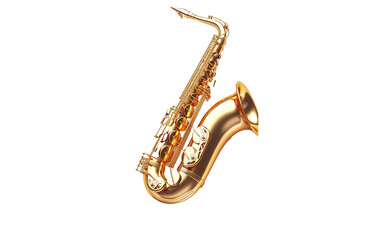 Naklejka premium Saxophone on transparent background, png 