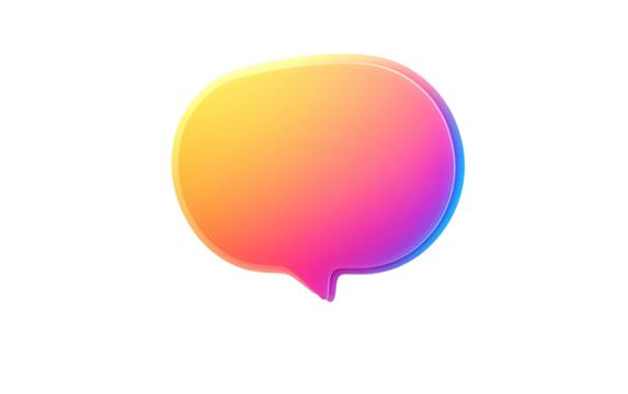 A speech bubble symbol silver  on transparent background, png	