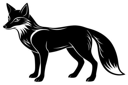 recommend clip art: Fox silhouette vector .This is editable and printable vector eps file