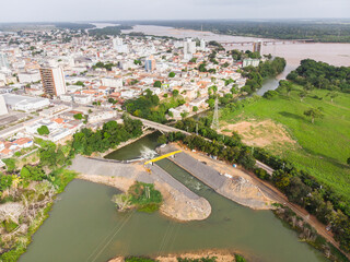 Contentation barrier of water in Linhares, Brazil