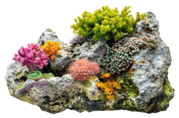 Colorful artificial coral reef decoration