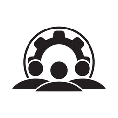 team management icon design. organization sign and symbol.