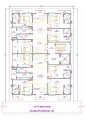Architectural Floor plan Typical Autocad Floor Plan, 2D Drawing, House design