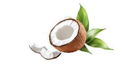 coconut, cut out Based on Generative AI