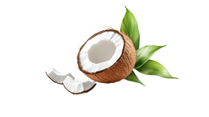 coconut, cut out Based on Generative AI