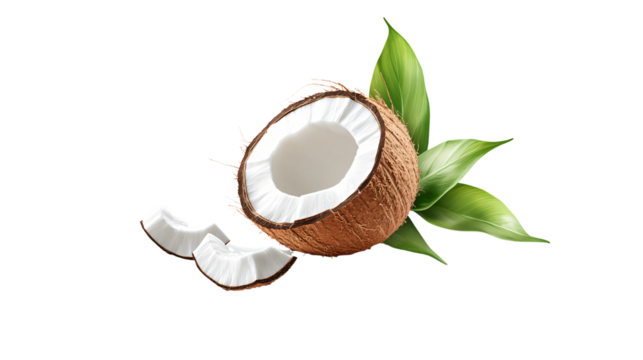 coconut, cut out Based on Generative AI