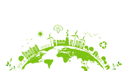 Sustainable corporation development, CO2 reduction and Carbon Net zero emission concept, ESG Environment Society and Governance, Earth day, World environment day