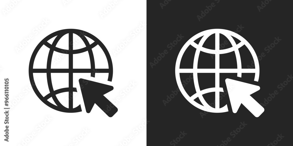 Wall mural web internet online click sign icon vector design