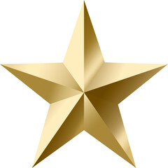 Obraz premium golden star isolated on transparent or white background.