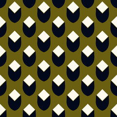 Elegant pattern original diamonds motif seamless classic black white background. Modern style fabric design textile swatch ladies dress, man shirt allover print block. Vector graphic illustration.