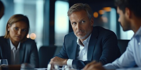 Business Team Meeting in Modern Office