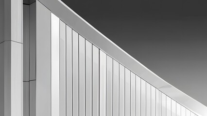Obraz premium A clean abstract image featuring minimalist architectural lines, highlighting sharp angles and a geometric modern design.