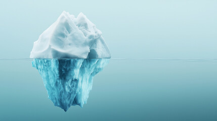 Fototapeta premium Iceberg Floating in the Ocean: A Symbol of Climate Change
