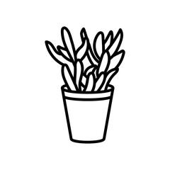 Panda Plant Outline Icon, Vector illustration