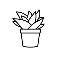 Gasteria Outline Icon, Vector illustration