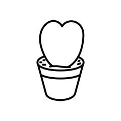 Hoya Kerrii Outline Icon, Vector illustration