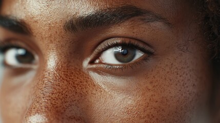 Naklejka premium Hyperpigmentation Face with Dark Spots and Uneven Skin Tone