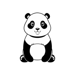 panda cute cartoon VECTOR