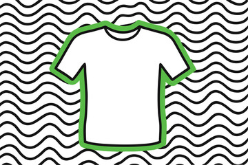 Minimalist T-Shirt Line Art Vector Graphic for Your Collection
