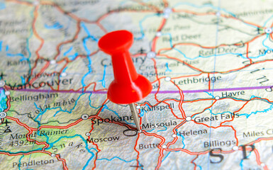 Missoula, Montana pin on map
