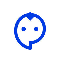 bird logo speech bubble vector eps