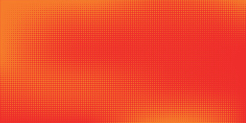 Dots halftone orange color pattern gradient texture with technology digital background. Dots pop art comics with summer background